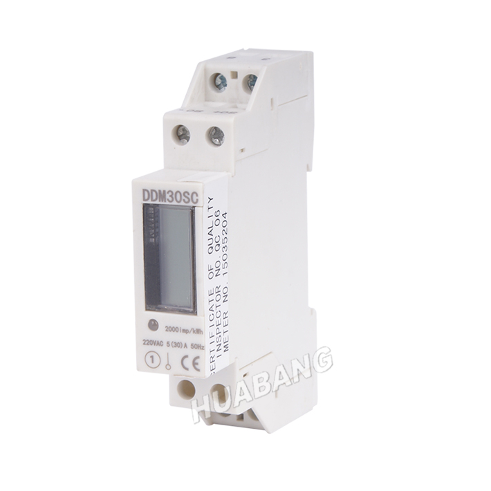 Single Phase Din Rail KWH Meter