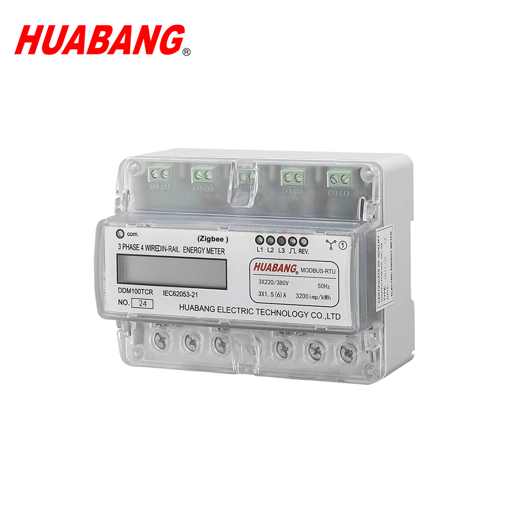 zigbee wireless communication three phase meter 